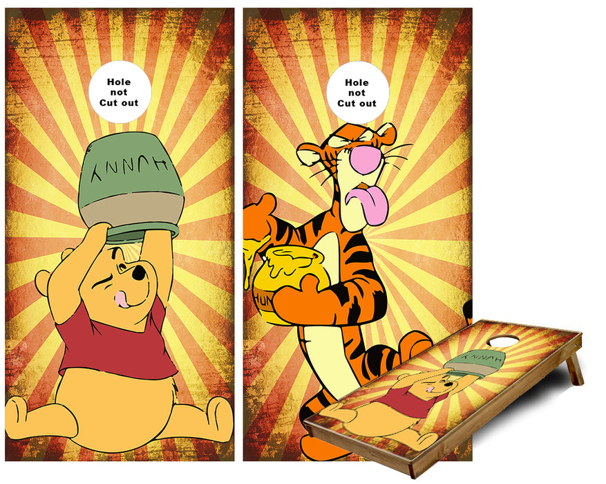 Winnie the Pooh and Tigger Honey Cornhole Wraps