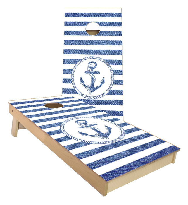 Anchor with Rope boarder Cornhole boards